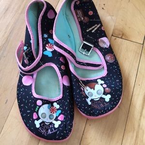 Pre-owned Hot Chocolate Design Candy Skull mary janes, size 37
